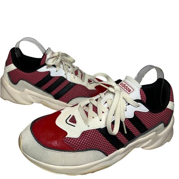 Adidas Size 10.5 Men 20 20 Fx Sneaker Scarlet Core Black Grey Running Road Shoes - Picture 1 of 12